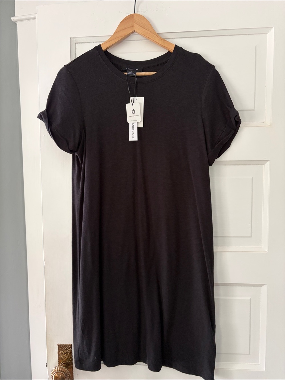 Sanctuary Black Short Sleeve Tee Dress